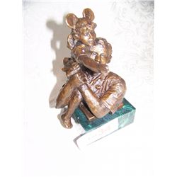 DENNIS SMITH "HIGH ON A HILL" LIMITED EDITION BRONZE SCULPTURE MADE FOR "TREEHOUSE GALLERIES"