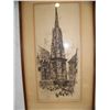 Image 2 : ANTIQUE HAND SIGNED ETCHING OF GERMAN CITY