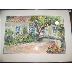 M. MCEWEN ORIGINAL WATERCOLOR, FRAMED