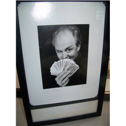 JOHN LITHGOW HAND SIGNED BLACK & WHITE FRAMED PICTURE