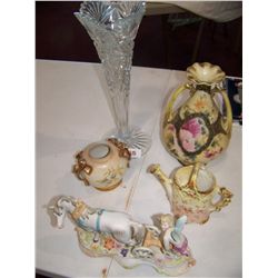 (4) PIECE ASSORTED ANTIQUE /VINTAGE ASSORTED DECORATIVE ARTS LOT,