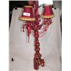 Image 1 : UNIQUE CHINESE RED HAND MADE LAMP