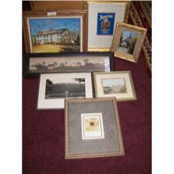 (7) PIECE ASSORTED FINE ART FRAMED LOT INCLU: PAINTINGS FINE ART PRINTS ETC. AS SHOWN