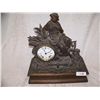 Image 1 : 19th CENTURY FRENCH  SETH THOMAS MANTLE CLOCK  WITH BRONZE SCULPTURE