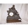 Image 2 : 19th CENTURY FRENCH  SETH THOMAS MANTLE CLOCK  WITH BRONZE SCULPTURE
