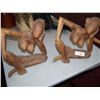 Image 1 : PAIR OF WOOD INDONESIAN FIGURE CARVINGS