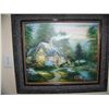 Image 2 : WILLIAM THE DUTCH MASTER VERDULT. ORIGINAL OIL PAINTING "PEACEFUL COTTAGE" IN STYLE OF KINCADE