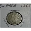 Image 1 : 1869 3 Cent Piece