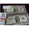 Image 1 : 1935-E Silver Certificate & 1953 Red Seal $2.00 Bill