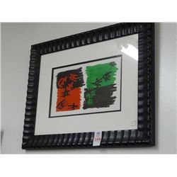 Framed Color Oriental Litho On Wove Paper (COA In Office)
