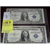 Image 1 : 2 Silver Certificates - Crisp Condition