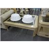 Image 1 : Glass Top Coffee & End Table Set
