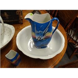 Hand Painted Pitcher & Bowl