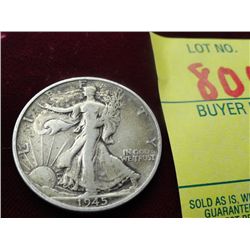 1945 Walking Liberty 1/2 Dollar