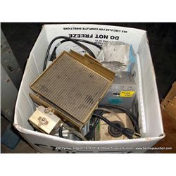 BOX: ASSORTED LAB GLASS & COMPONENTS