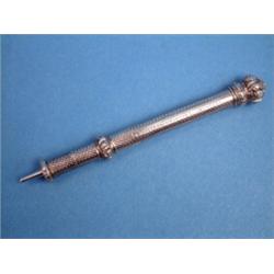 An S Mordan & Co. silver slide action pencil with silver crown top £30-50...
