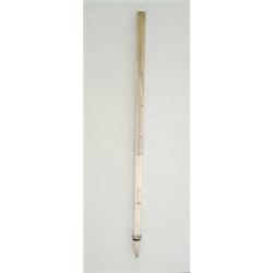 An Asprey's silver pencil rule, extending in two sections and delineated in centimetres and inche...