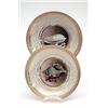 Image 1 : A pair of Barr Flight & Barr saucers, with shell and seaweed centres and vermicelli gilt grounds,...