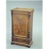 Image 1 : A Victorian figured walnut and marquetry pier cabinet, with brass three-quarter gallery, panelled...