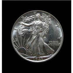 1943 Choice Gem Unc WWII Walking Liberty Half Dollar