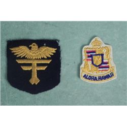 2 VINTAGE PATCHES-HAWAII & MILITARY