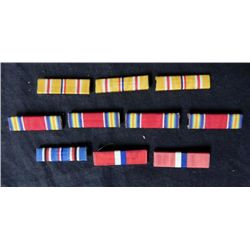 9 WWII U.S. RIBBON BARS-ASSORTED