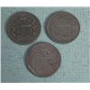Image 1 : 3 Diff Date Civil War 2 Cent Pc Coins 1864, 65, 68