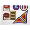 Image 3 : 10 WWII PATCHES INCL-7th ARMY-2nd ARMY-38th DIV-GHQ RES