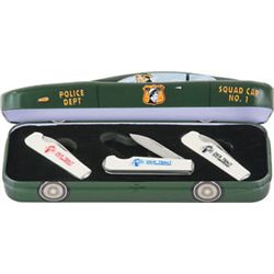 NV174 Dick Tracy 75th Anniversary Knife Set in Car Tin