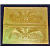 Image 3 : LOT OF 10 24K .999 GOLD 100 DOLLAR BANKNOTES BILLS