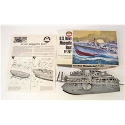 VINTAGE AHM US NAVY MOSQUITO BOAT PT-207 MODEL KIT