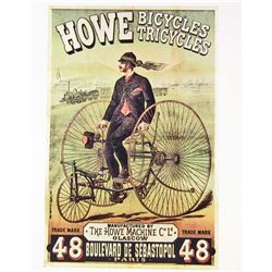 HOWE BICYCLES TRICYCLES MUSEUM GRADE 8X10 CANVAS PRINT