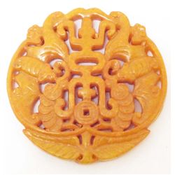 CHINESE ARCHAIC JADE STYLE CARVED AMULET