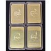 Image 2 : LOT OF 4 SOUTH AFRICAN ANIMAL GOLD CLAD 1 OZ INGOT BARS