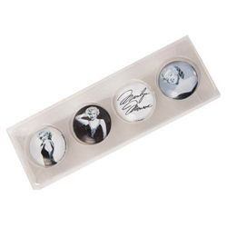 Marilyn Monroe Glass Bubble Magnet Set of 4