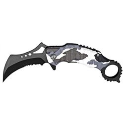 4.5" Spring Assist Hook Folding Knife - Snow Camo