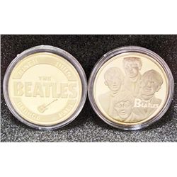 THE BEATLES .999 GOLD CLAD COLLECTIBLE COIN