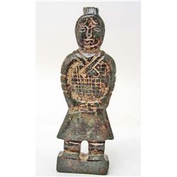 CARVED JADE SOLDIER FIGURINE