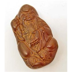 CARVED JADE OLD MAN FIGURINE