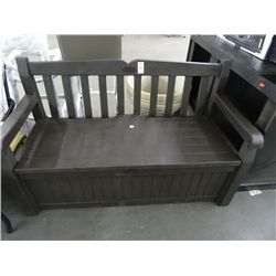 Keter Outdoor Plastic Bench w/Stg.