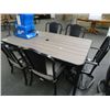 Image 1 : Aluminum Table w/Plank Top & 6 Chairs - Priced $1499 - Scratches - Plank Warped