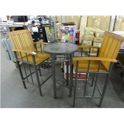 Aluminum Pub Table w/2 Stools