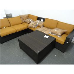 Rattan Sectional & Table