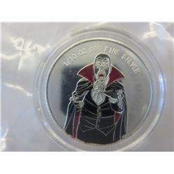 "Count Dracula" .999 silver colorized round
