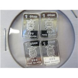 4 x .999 Silver Scottsdale Lion bars.