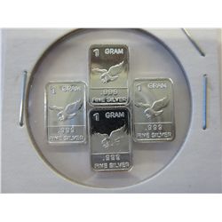 4 x .999 Silver American Eagle bars.