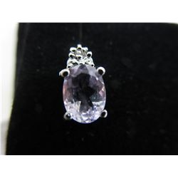 Brand new diamond & amethyst stud earrings