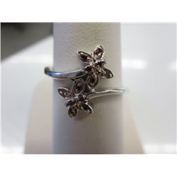 Rare butterfly ring set with 12 red diamonds