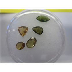 Gem jar filled with assorted tourmaline gemstones