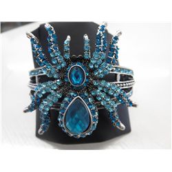 Beautiful hand set crystal studded spider bangle